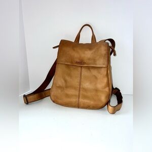 American Leather Co. Liberty Tan Medium Backpack Bag Adjustable Straps Purse